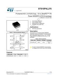 STS10P4LLF6 Datasheet Cover