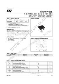 STS10PF30L Datasheet Cover