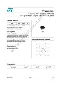 STS11NF30L Datasheet Cover