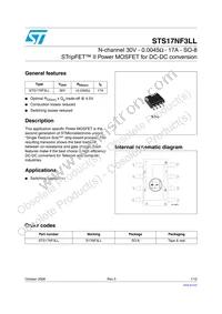 STS17NF3LL Datasheet Cover