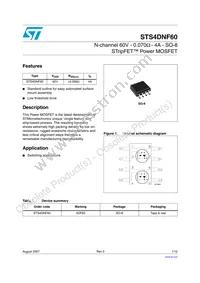 STS4DNF60 Datasheet Cover