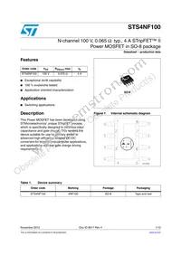 STS4NF100 Datasheet Cover