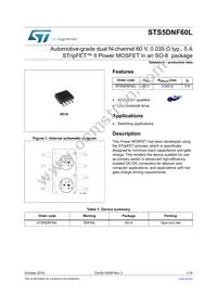 STS5DNF60L Datasheet Cover