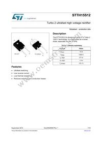 STTH15S12W Datasheet Cover