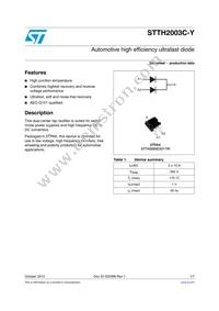 STTH2003CGY-TR Datasheet Cover