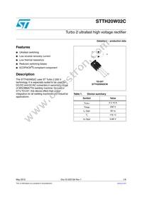 STTH20W02CW Datasheet Cover