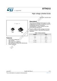 STTH212 Datasheet Cover