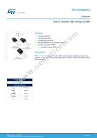 STTH30AC06CPF Datasheet Cover