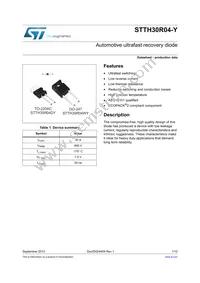 STTH30R04WY Datasheet Cover
