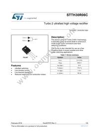 STTH30R06CW Datasheet Cover