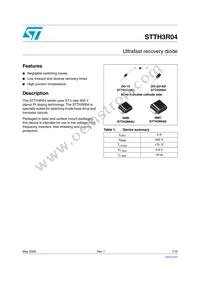 STTH3R04 Datasheet Cover