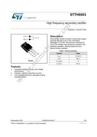STTH6003CW Datasheet Cover