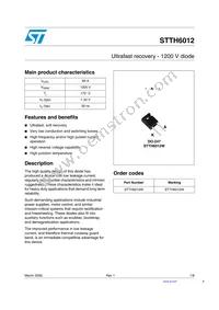 STTH6012W Datasheet Cover