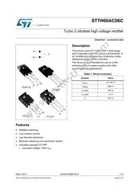 STTH60AC06CPF Datasheet Cover