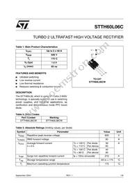 STTH60L06CW Datasheet Cover