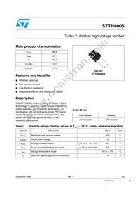 STTH8006W Datasheet Cover