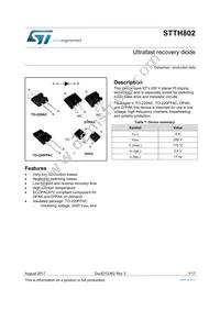 STTH802B Datasheet Cover
