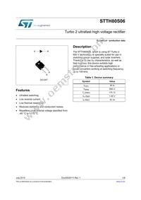 STTH80S06W Datasheet Cover