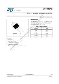 STTH8S12D Datasheet Cover