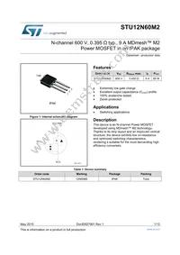 STU12N60M2 Datasheet Cover