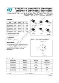 STU60N55F3 Datasheet Cover