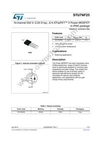 STU7NF25 Datasheet Cover