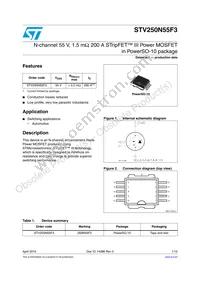 STV250N55F3 Datasheet Cover