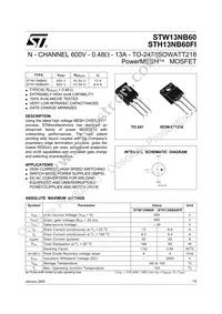 STW13NB60 Datasheet Cover