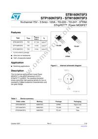 STW160N75F3 Datasheet Cover