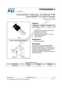 STW56N60M2-4 Datasheet Cover