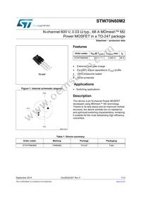 STW70N60M2-4 Datasheet Cover