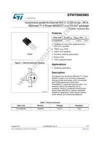 STW78N65M5 Datasheet Cover