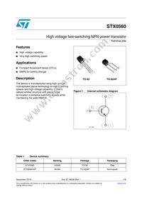 STX0560 Datasheet Cover