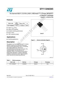 STY112N65M5 Datasheet Cover