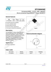 STY30NK90Z Datasheet Cover