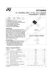 STY34NB50 Datasheet Cover