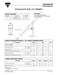 SUD40N02-08-E3 Datasheet Cover