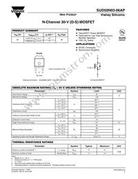 SUD50N03-06AP-T4E3 Datasheet Cover