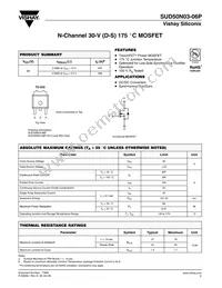 SUD50N03-06P-E3 Datasheet Cover