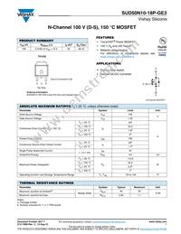SUD50N10-18P-GE3 Datasheet Cover