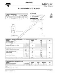 SUD50P04-40P-T4-E3 Datasheet Cover
