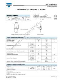 SUD50P10-43L-GE3 Datasheet Cover