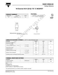 SUM110N04-04-E3 Datasheet Cover