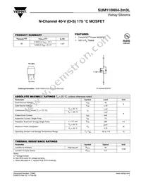 SUM110N04-2M3L-E3 Datasheet Cover