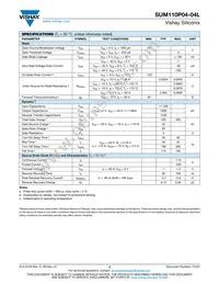 SUM110P04-04L-E3 Datasheet Page 2