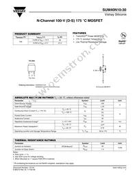 SUM40N10-30-E3 Datasheet Cover