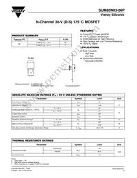 SUM85N03-06P-E3 Datasheet Cover
