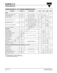 SUM85N15-19-E3 Datasheet Page 2