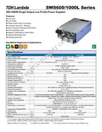 SWS600L-24/CO2 Datasheet Cover