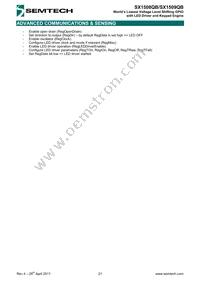 SX1508QBIULTRT Datasheet Page 21